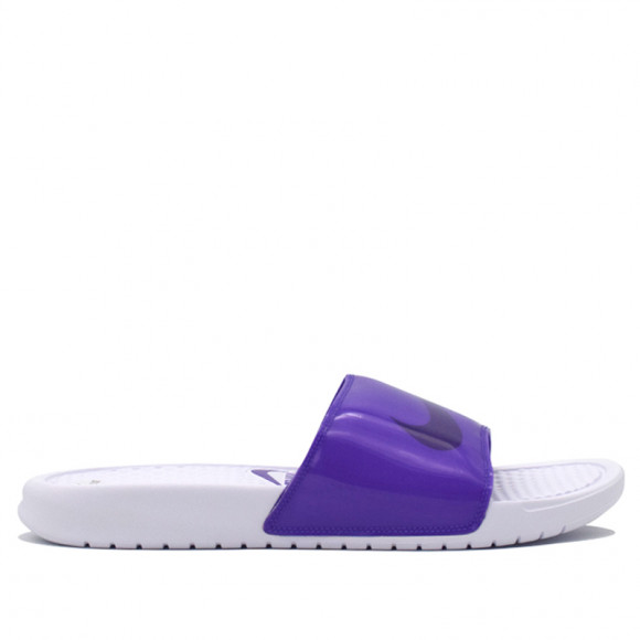 purple slides nike