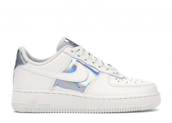 white iridescent air force ones