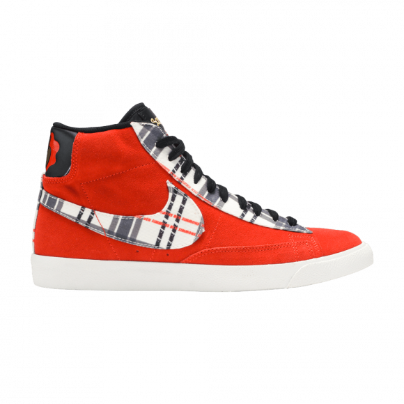 nike blazer red plaid