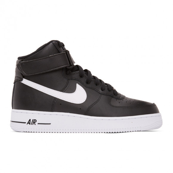 Nike White and Black Air Force 1 High 07 Sneakers