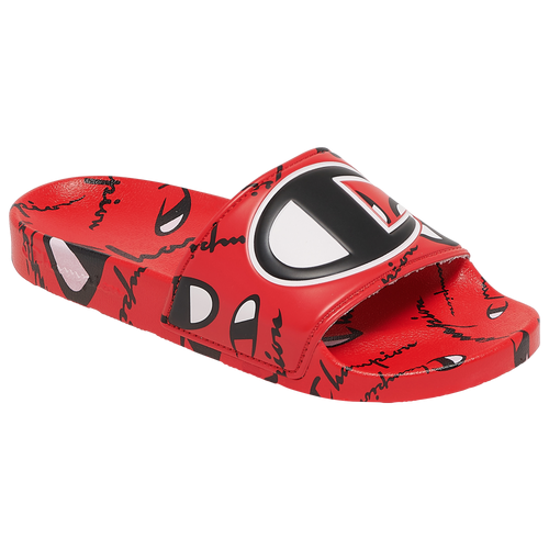 Red champion slides on sale kids