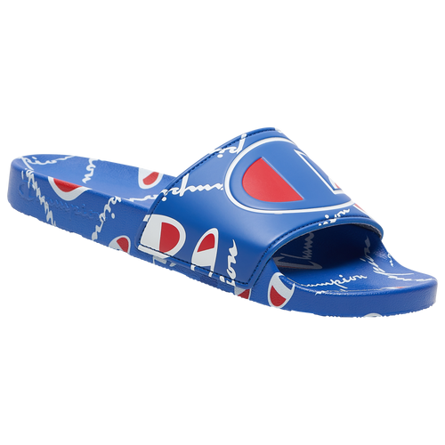 Champion IPO Warped Slide - Men's Shoes - Blue / White / Red - CP101075M