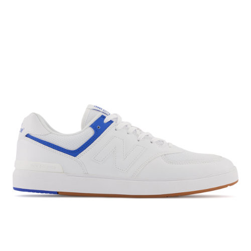 New Balance Men's 574 Court in White/Blue Leather, size 4 - CT574WNT ...