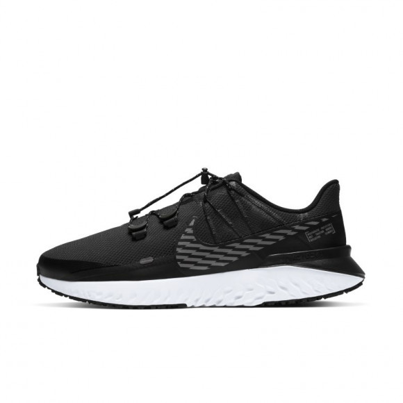 nike running legend react 3 shield trainers in black