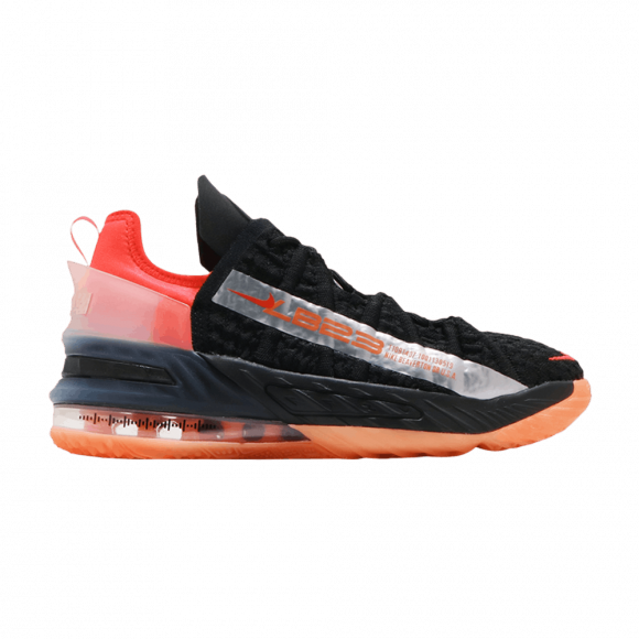 Nike LeBron 18 GS 'Black Crimson Volt' - CW2760-009