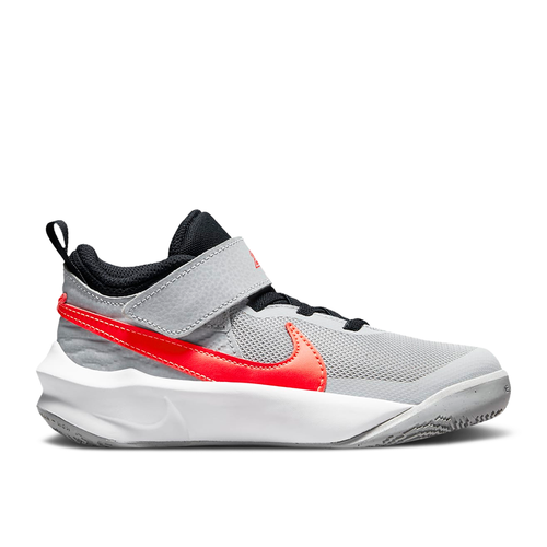 Nike Team Hustle D10 PS 'Light Smoke Grey Bright Crimson' - CW6736-006