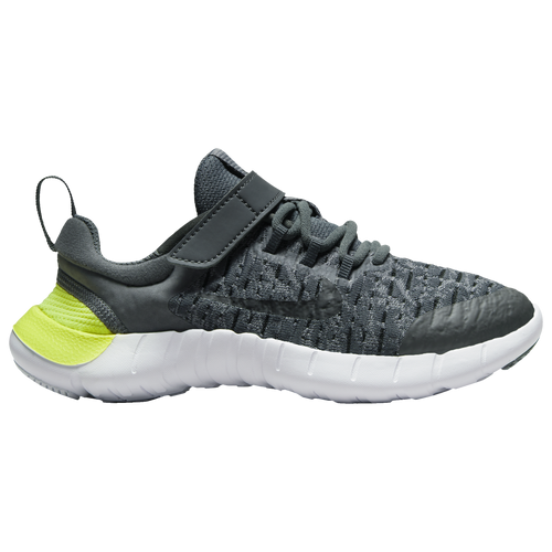 Nike Free Run 2021 - Boys' Preschool Running Shoes - Grey / Volt - CZ3996-015