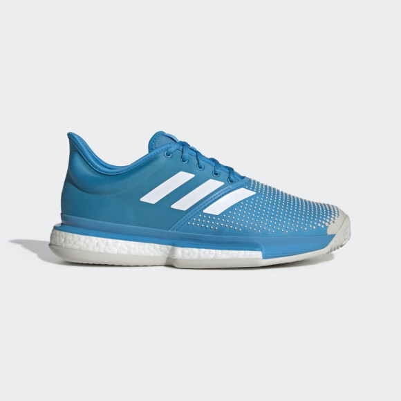 adidas SoleCourt Clay Shoes Shock Cyan Mens - DB2690