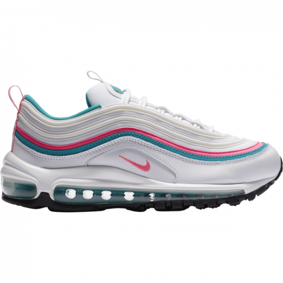 white pink and green air max 97
