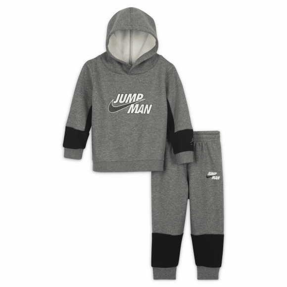 Conjunto de hoodie e calças Jordan para bebé (12–24 meses) - Cinzento - DO2859-091