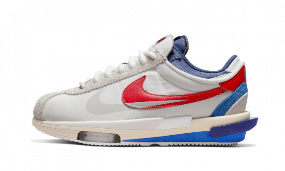 Convertir rojo Intolerable DQ0581 - 100 - Nike Cortez 4.0 Sacai White University Red Blue - nike boys  boots prices shoes clearance list