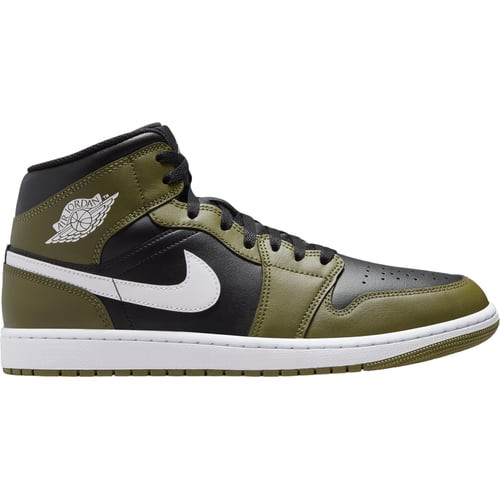 Jordan Air 1 Mid Sneaker, Schwarz/weiß-medium Olive-sail - DQ8426