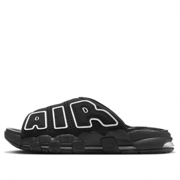 Nike Air More Uptempo Slides 'Black White' - DZ5411-001