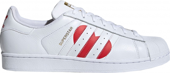 Adidas Superstar 'Valentine's Day' Footwear White/Cool Red/Gold Mint Sneakers/Shoes EG3396 - EG3396