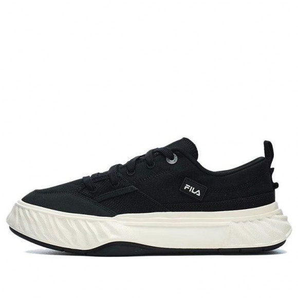 FILA Canvas Low NonSlip Durable Shoes 'Black White' - F12M322301FBK