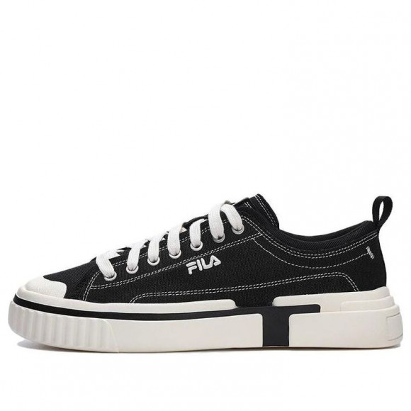 (WMNS) FILA Canvas Low Skate Shoes 'Black White' - F12M322305FBK