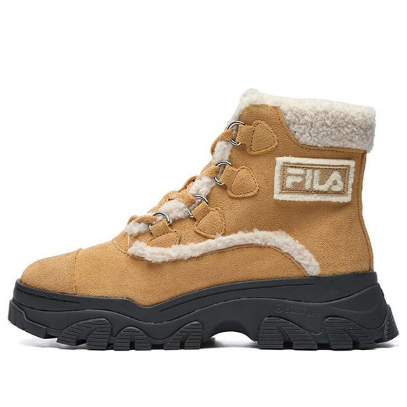 (WMNS) FILA Warm Snow Boots 'Brown White' - F12W144404FTF