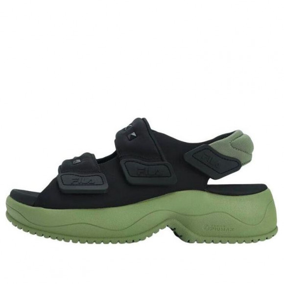 (WMNS) FILA Puff Sandals 'Black Green' - F12W321401FBO