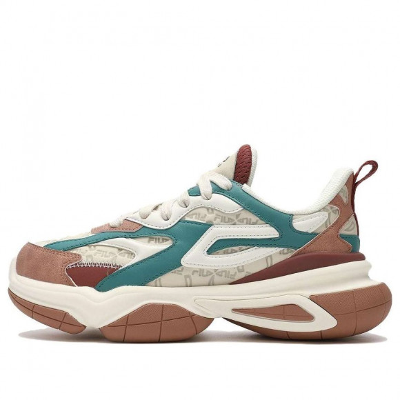 (WMNS) FILA Daddy Shoes 'White Brown Green' - F12W343103FWC