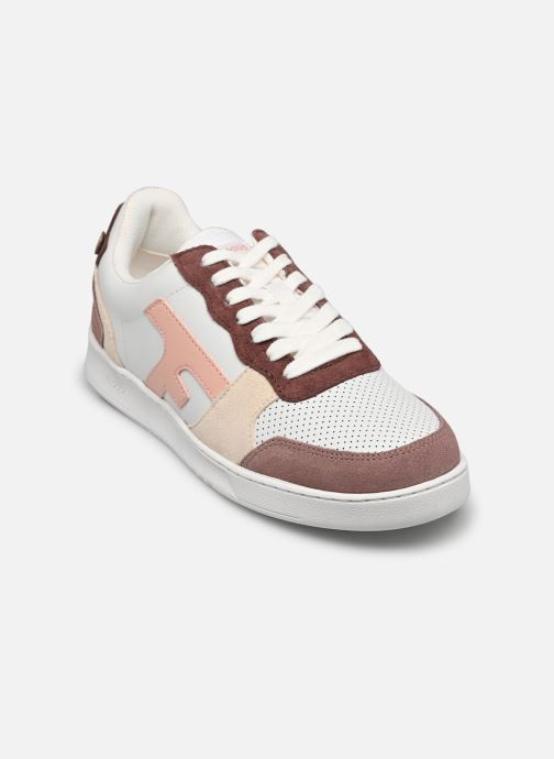 Baskets Faguo HAZEL BASKETS LEATHER SUEDE W pour  Femme - F24CF3204-WHI94-W