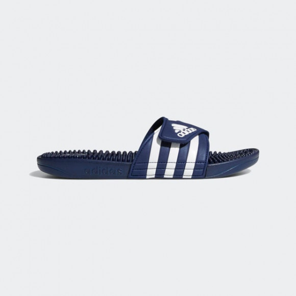 adidas Claquette Adissage - Dark Blue / Cloud White / Dark Blue, Dark Blue / Cloud White / Dark Blue - F35579