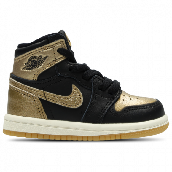 Chaussure Jordan 1 Retro High OG « Black and Gold » pour bébé et tout-petit - Noir - FD1413-071