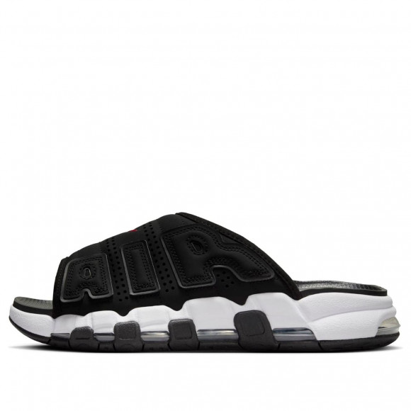 Nike Air More Uptempo Slides 'Black White Red' - FJ2707-001