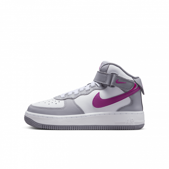 Sapatilhas Nike Air Force 1 Mid EasyOn Júnior - Cinzento - FN1193-003