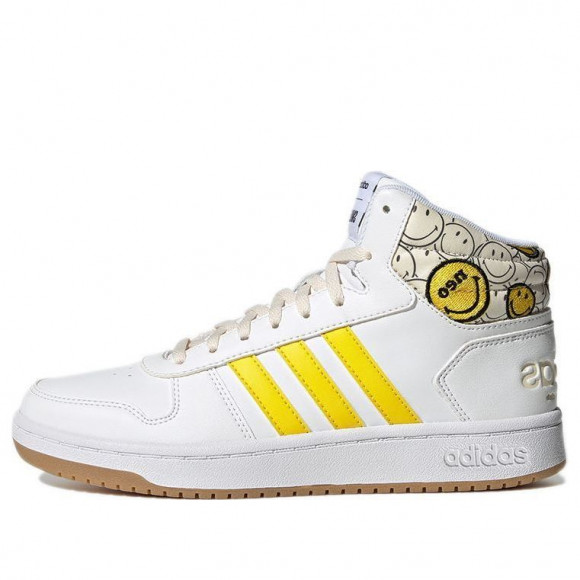 (WMNS) adidas Neo Hoops 2.0 Mid Shoes 'White Solar Yellow' - GY7617