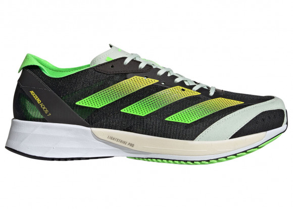 adidas Adizero Adios 7 BLACK/GREEN Marathon Running Shoes GY8409