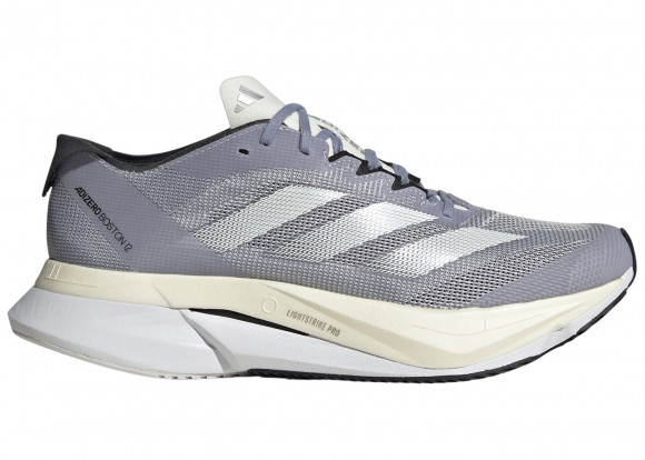 adidas Adizero Boston 12 Silver Violet Cloud White Silver Dawn (Women's) - HQ2170