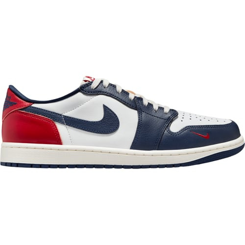 Jordan Air 1 Retro Og Low Sneaker, Summit Weiß/gym Rot-midnight Navy - HQ2993