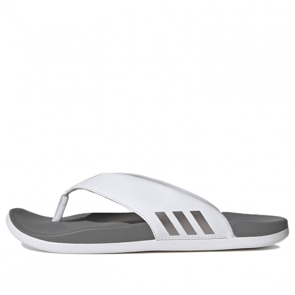 adidas Adilette Comfort Flip Flop 'White Grey' - HQ4459