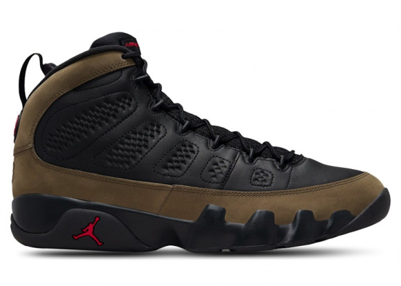 Air Jordan Men's 9 Retro Sneaker in Black/True Red/Light Olive - HV4794-030