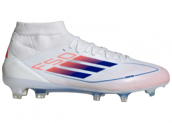 adidas F50 Pro Mid-Cut FG Cloud White Lucid Blue Solar Red (Women's) - ID9187