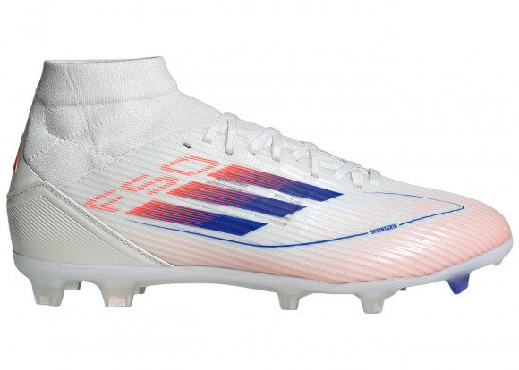 adidas F50 League Mid-Cut Firm/Multi-Ground Cloud White Lucid Blue Solar Red (Women's) - ID9190