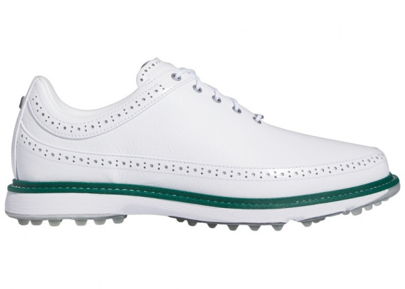 adidas MC80 Spikeless Golf Cloud White Silver Metallic Collegiate Green - IE3526