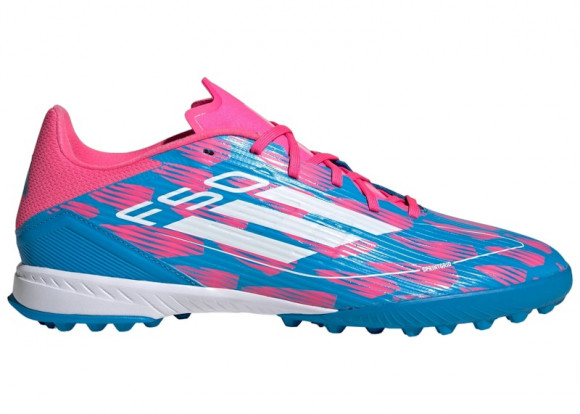 adidas F50 League Turf Solar Blue Cloud White Solar Pink - IF1336