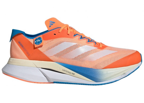 adidas Adizero Boston 12 Wide Chris Nikic Screaming Orange Cloud White Bright Blue - IF4212