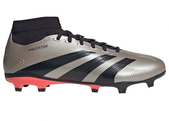 adidas Predator League Mid FG Platinum Metallic Aurora Black Turbo - IF6340