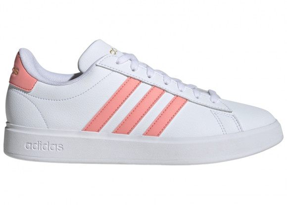 adidas Grand Court Cloudfoam Lifestyle Court Comfort Cloud White Semi Pink Spark Gold Metallic (Women's) - IG9239