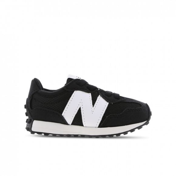 New Balance Kids' 327 Bungee Lace in Black/White Synthetic - IH327CBW