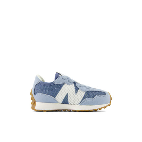 New Balance Infants' 327 Bungee in Blue/Grey Leather - IH327MQ