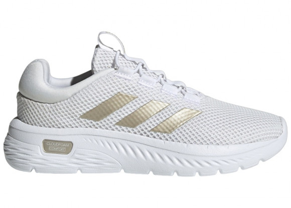 adidas Cloudfoam Comfy Cloud White Champagne Met. Core Black (Women's) - IH3612