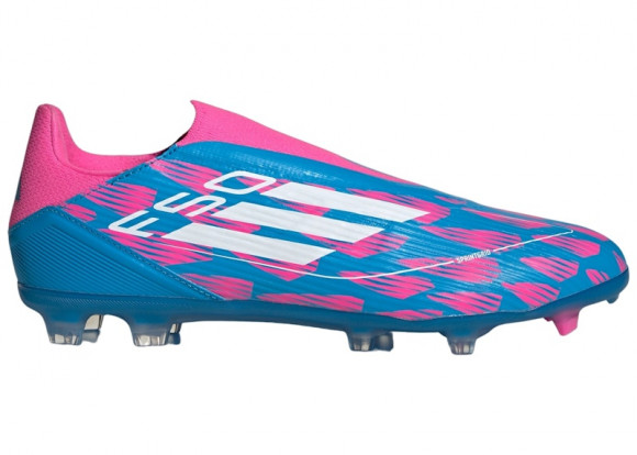 adidas F50 League Laceless Firm/Multi-Ground Solar Blue Cloud White Solar Pink - IH8051