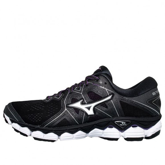 Mizuno Wave Sky 2 Cozy Wear-resistant Black White - J1GD181246