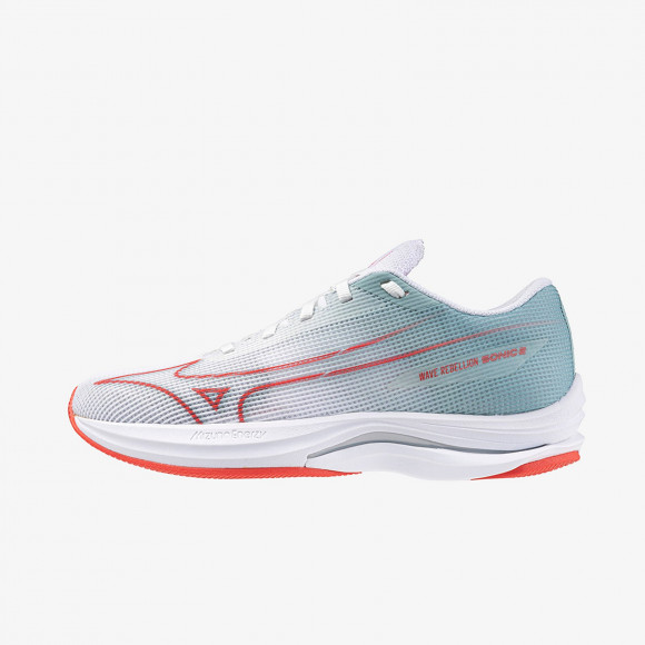 Mizuno Wave Rebellion Sonic 2 White/ Cayenne/ Gray Mist - J1GD243021