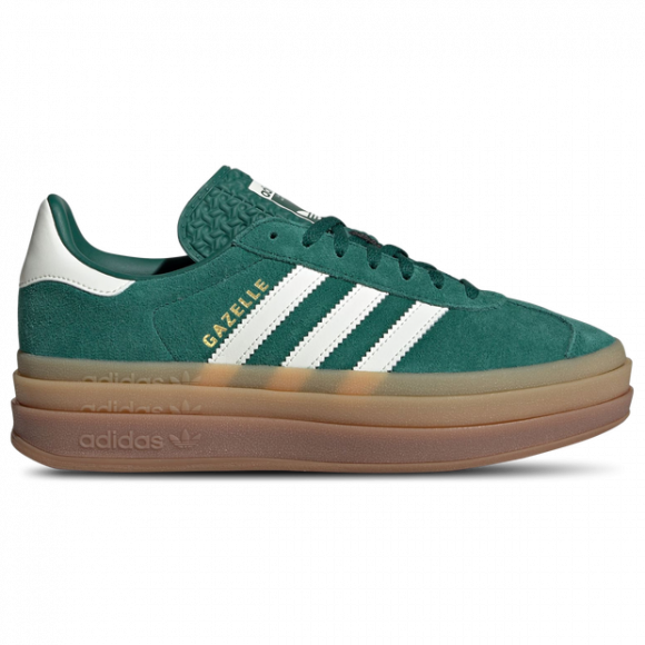 Adidas Women's Gazelle Bold W in Collegiate Green/Off White/Gold Met. - JI0325