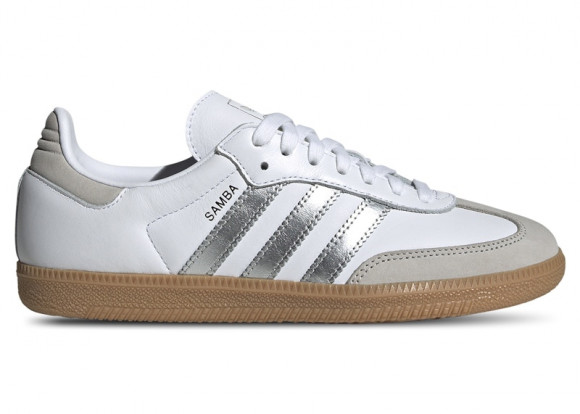 adidas Samba OG White Silver Metallic Grey (Women's) - JI2725