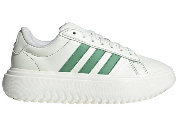 adidas Grand Court Platform Off White Preloved Green Gum (Women's) - JI4257